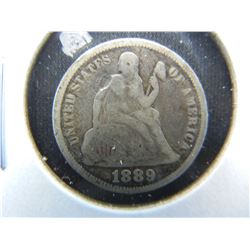 1889 Seated 10c.  VG.