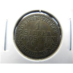 1841-A Germany-Prussia Silver Groschen.