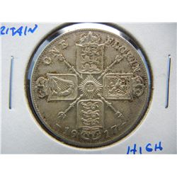 1917 Great Britain Silver Florin.  High Grade.