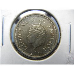 1944(b) India, British 1/4 Rupee.  XF.  Silver.