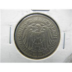 1909D Germany 25 Pfennig.