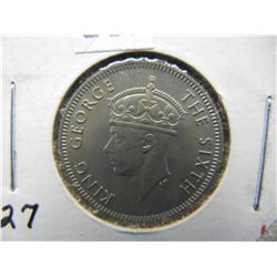 1950 Mauitius 1/4 Rupee.  UNC.