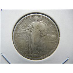 1917 Type 1 Standing Liberty 25c.  VF+.