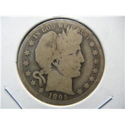 1895-O Barber 50c.  AG+.
