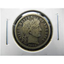 1909-O Barber 10c.  Fine.