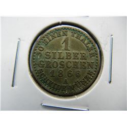 1860 Germany-Prussia Silver Groschen.