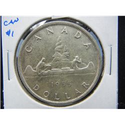 1955 Canada $1.  AU+.