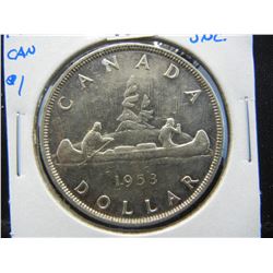 1853 Canada $1.  Nice UNC.
