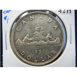 1951 Canada $1.  AU/UNC.