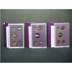 1987 1988 1989 United States Mint 5-Coin Proof Sets With Original Government Packaging.