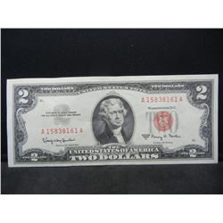 1963-A $2 Red Seal United States Note.  Nice Crisp Note.  Serial # A15838161A