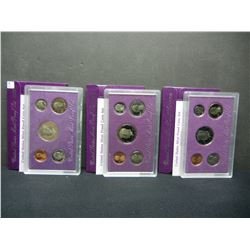 1988 1989 1990 United States Mint 5-Coin Proof Sets With Original Government Packaging.