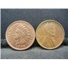 Image 1 : 1909 Indian Cent and 1909-VDB Lincoln Cent.