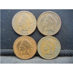 1888 1889 1890 1891 Indian Head Cents.
