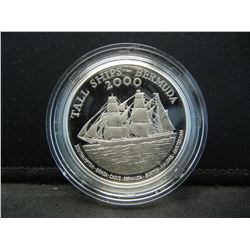 2000 $1 Bermuda Tall Ships .925 Silver GEM Proof.  10,000 made!  Cat Val $75.00.