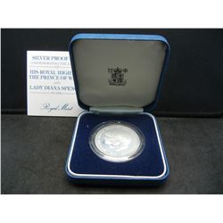1981 Great Britain Lady Di and Prince Charles Wedding Coin.  .925 Silver.  GEM Proof.