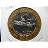 Image 1 : Monte Carlo Los Vegas Nevada $10 (.999) silver gambling token.   In capsule.