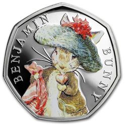 2017 Great Britain Silver 50p Beatrix Potter Prf (Benjamin Bunny)