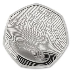 2019 Great Britain Silver 50p Proof Stephen Hawking