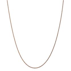14k Rose Gold 1 mm Diamond-cut Rope Necklace - 18 in.