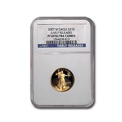 2007-W 1/4 oz Proof Gold American Eagle PF-69 NGC (ER)