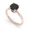 Image 2 : 1.10 ctw VS/SI Diamond Solitaire Art Deco Ring 14K Rose Gold