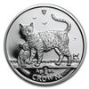 Image 1 : 2002 Isle of Man 1 oz Silver Bengal Cats Proof