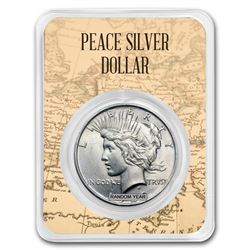 1922-1935 Peace Silver Dollar Eagle Map Card BU (Random Year)