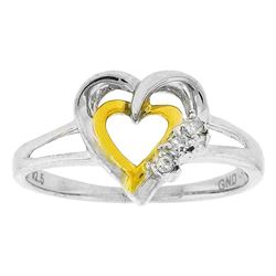 Mens .925 Sterling Silver Yellow Pave Diamond Engagement Wedding Ring Band 1/5CT