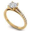 Image 2 : 20.0 ctw Citrine & Diamond Ring 14K Yellow Gold