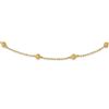 Image 1 : 14k Gold Textured 7 Stations Ball Necklace