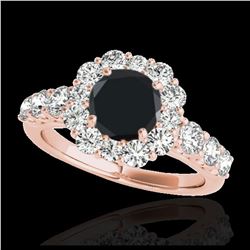 1.36 ctw SI Fancy Blue Diamond Halo Ring 10K White Gold