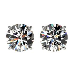 3.15 ctw Intense Blue Diamond Stud Earrings 10K Rose Gold