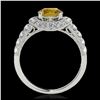 Image 2 : 1.70 ctw SI/I Fancy Intense Yellow Diamond Ring 10K White Gold