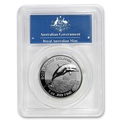 2019 Australia 1 oz Silver $5 Dolphin PR-70 PCGS (HR\, FS)