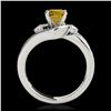 Image 2 : 2.01 ctw SI Intense Yellow Diamond Bypass Ring 10K White Gold