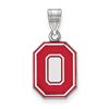 Image 1 : Sterling Silver Ohio State Univ. Medium Enamel Pendant