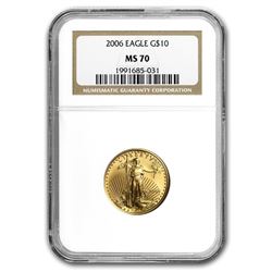 2006 1/4 oz Gold American Eagle MS-70 NGC