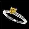 Image 1 : 1.02 ctw Intense Yellow Diamond Engagement Ring 10K Rose Gold