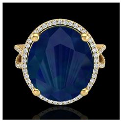 1.75 ctw SI/I Fancy Intense Yellow Diamond Ring 10K White Gold