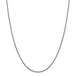 14k White Gold 1.5 mm Hollow Round Box Chain - 8 in.