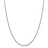 Image 1 : 14k White Gold 1.5 mm Hollow Round Box Chain - 8 in.