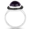 Image 2 : 2.23 ctw Genuine Amethyst .925 Sterling Silver Ring