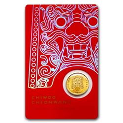 2017 South Korea 1/10 oz Gold 1 Clay Chiwoo Cheonwang BU (Red)