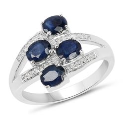 2.01 ctw Genuine Amethyst .925 Sterling Silver Ring