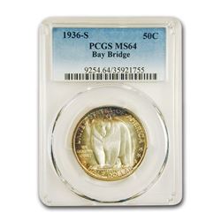 1936-S Bay Bridge Commemorative Half Dollar MS-64 PCGS