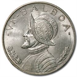 1947 Panama Silver Balboa AU