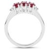 Image 2 : 1.00 ctw Genuine Glass Filled Ruby .925 Sterling Silver Ring
