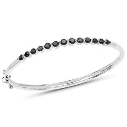 3.78 ctw Genuine Crystal Quartz and White Topaz .925 Sterling Silver Bracelet