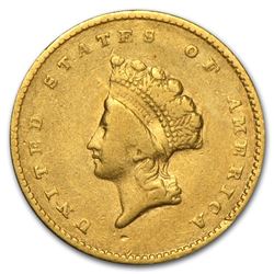 $1 Indian Head Gold Type 2 VF